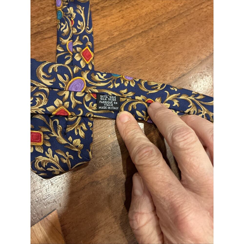 Chanel Men’s Silk Tie Monogram Pattern - Picture 2 of 7